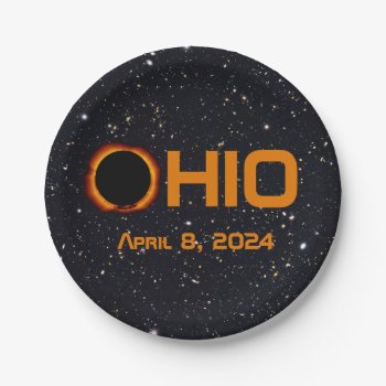 Ohio 2024 Total Solar Eclipse  Paper Plates by GigaPacket at Zazzle