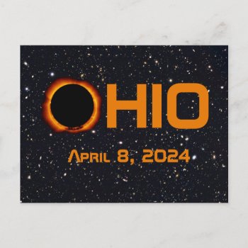 Ohio 2024 Total Solar Eclipse  Postcard by GigaPacket at Zazzle