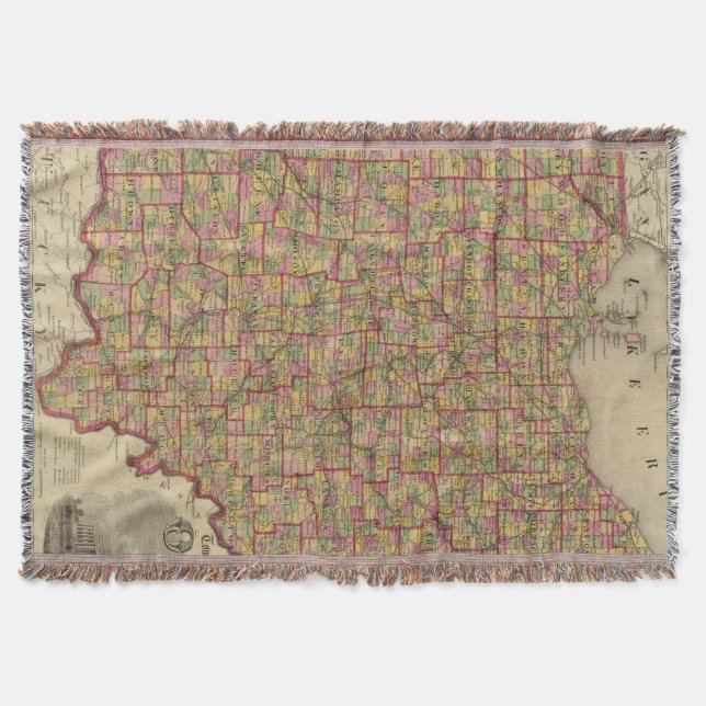 Ohio 3 throw blanket (Front)