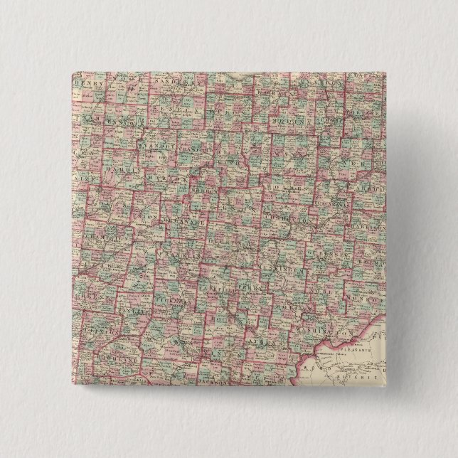 Ohio 9 pinback button (Front)