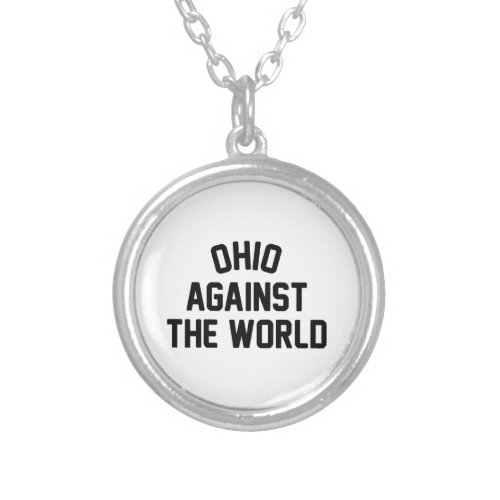 Ohio Against The World Silver Plated Necklace