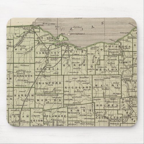 Ohio Atlas Map Mouse Pad