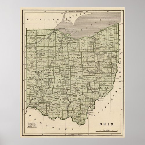 Ohio Atlas Map Poster