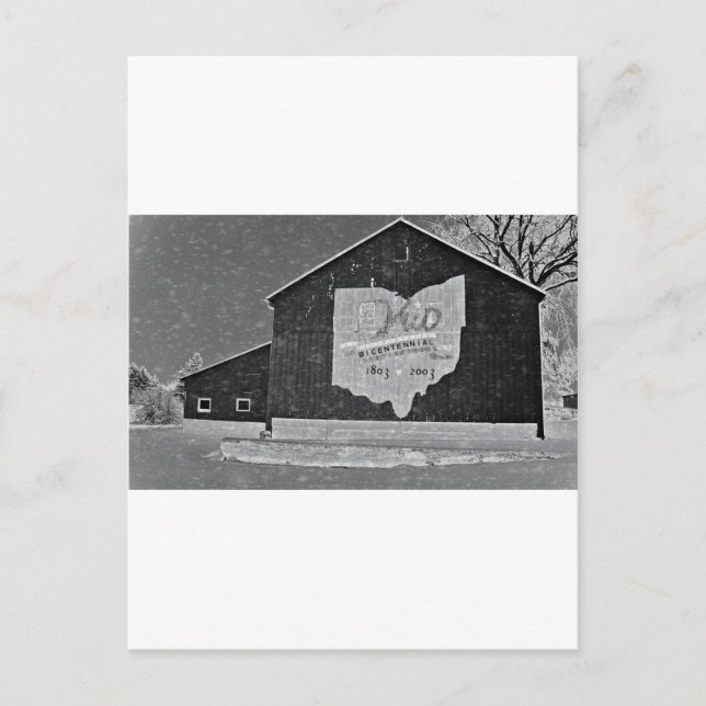 Ohio Barn In Winter Postcard (Front)