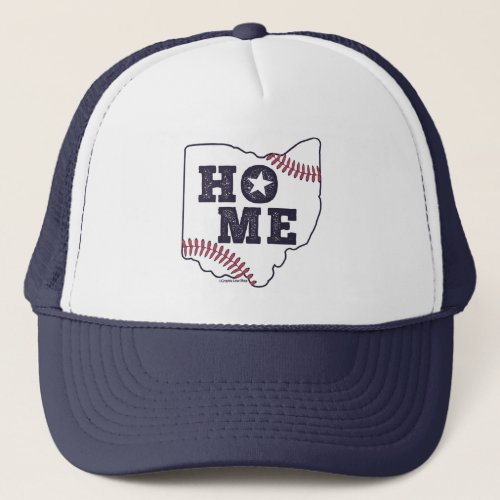Ohio Baseball Stitching HOME Baseball Graphic Trucker Hat