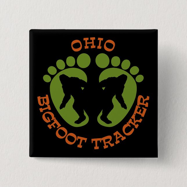 Ohio Bigfoot Tracker Button (Front)