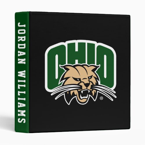 Ohio Bobcat Logo 3 Ring Binder