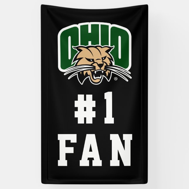 Ohio Bobcat Logo Banner (Vertical)