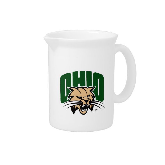 Ohio Bobcat Logo Beverage Pitcher (Right)