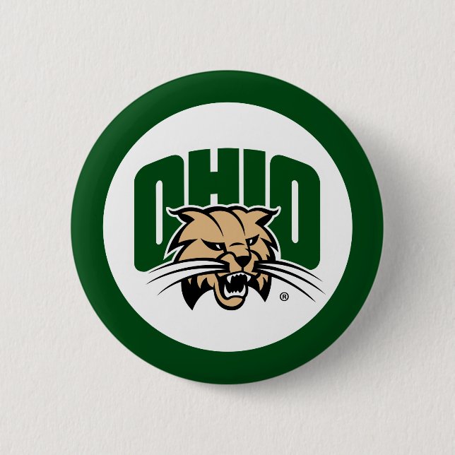 Ohio Bobcat Logo Button (Front)