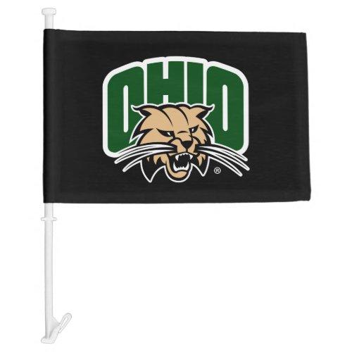 Ohio Bobcat Logo Car Flag