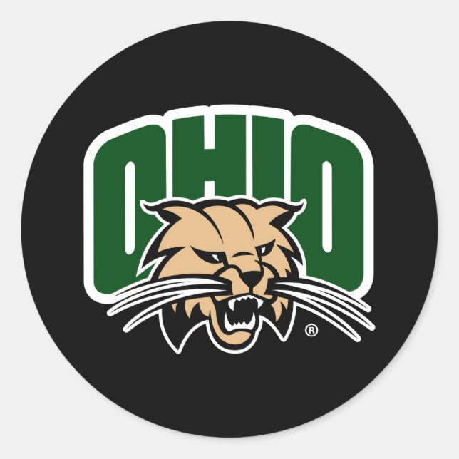 Ohio Bobcat Logo Classic Round Sticker (Front)