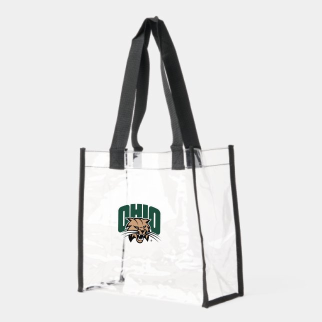 Ohio Bobcat Logo Clear Tote Bag (Left)