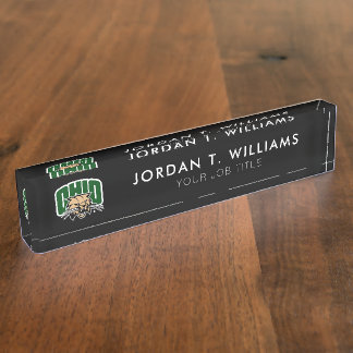 Ohio Bobcat Logo Desk Name Plate