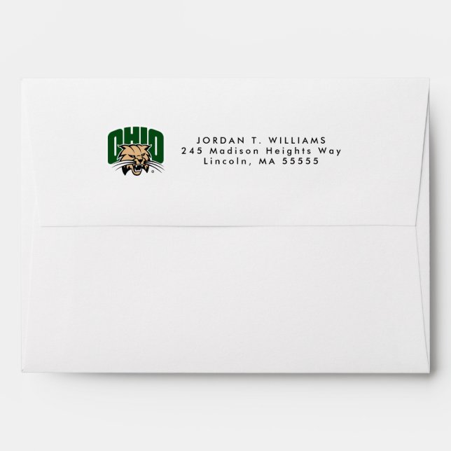 Ohio Bobcat Logo Envelope (Back (Top Flap))