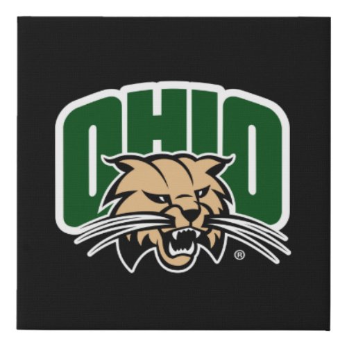 Ohio Bobcat Logo Faux Canvas Print