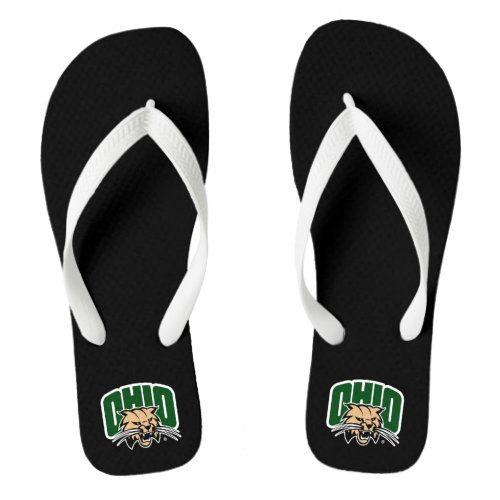 Ohio Bobcat Logo Flip Flops