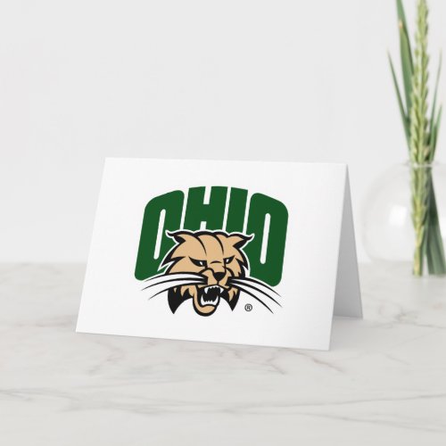 Ohio Bobcat Logo Holiday Card