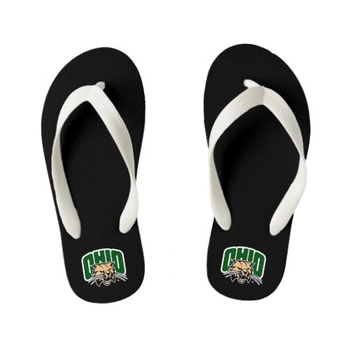 Ohio Bobcat Logo Kids Flip Flops