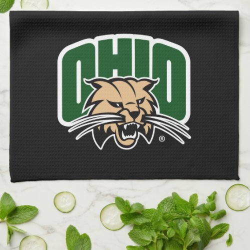 Ohio Bobcat Logo Kitchen Towel