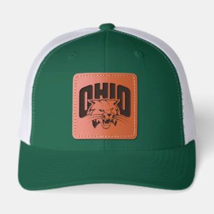 Ohio Bobcat Logo Leather Patch Hat