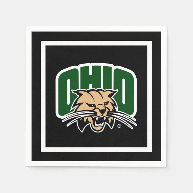 Ohio Bobcat Logo Napkins (Front)