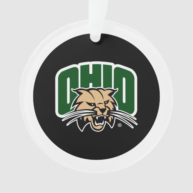 Ohio Bobcat Logo Ornament (Front)