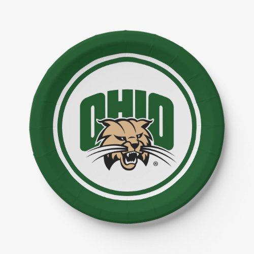 Ohio Bobcat Logo Paper Plates