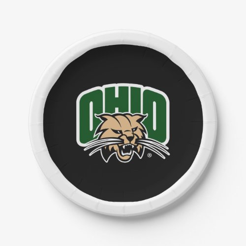 Ohio Bobcat Logo Paper Plates