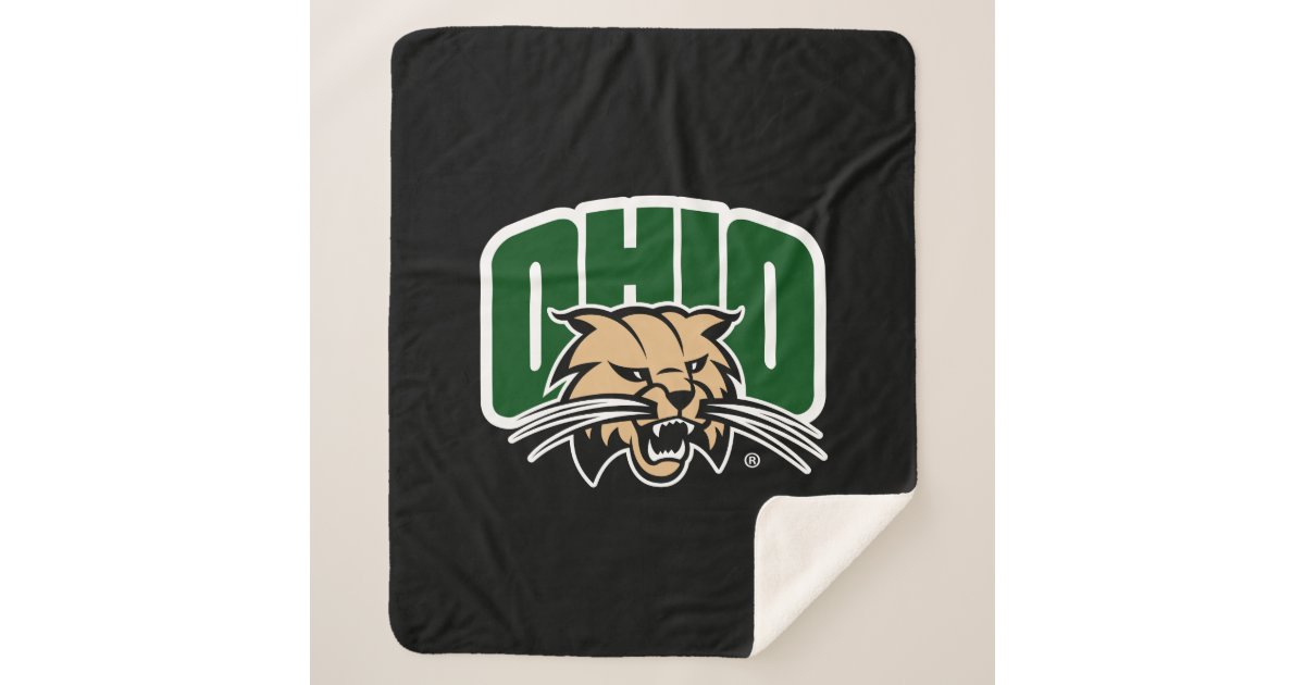 Ohio Bobcat Logo Sherpa Blanket Zazzle