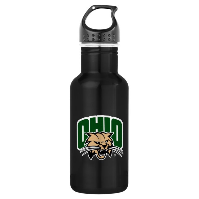Ohio Bobcat Logo Stainless Steel Water Bottle (Front)
