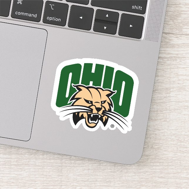 Ohio Bobcat Logo Sticker (Detail)