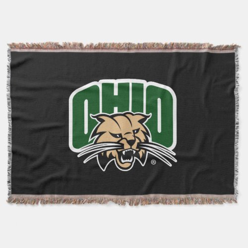 Ohio Bobcat Logo Throw Blanket