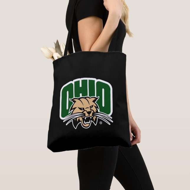 Ohio Bobcat Logo Tote Bag (Close Up)