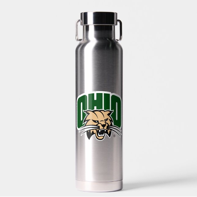 Ohio Bobcat Logo Water Bottle (Front)