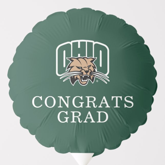 Ohio Bobcats Logo | Ohio University Graduation Balloon (Front)