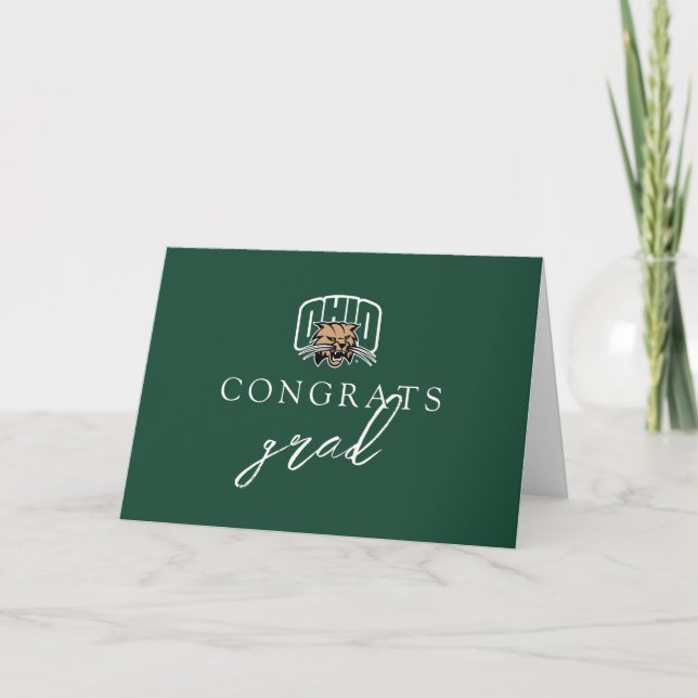 Ohio Bobcats Logo | Ohio University Graduation Card (Front)