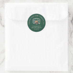 Ohio Bobcats Logo Ohio University Graduation Classic Round Sticker