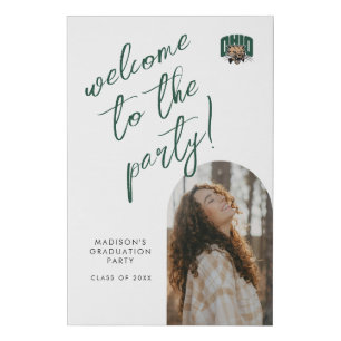 Ohio Bobcats Logo Ohio University Graduation Faux Canvas Print