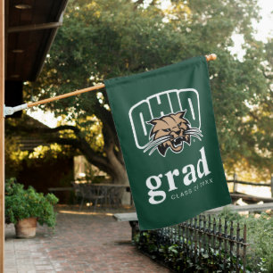 Ohio Bobcats Logo Ohio University Graduation House Flag