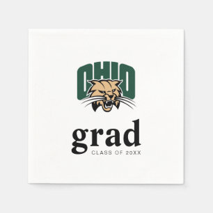 Ohio Bobcats Logo Ohio University Graduation Napkins