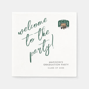 Ohio Bobcats Logo Ohio University Graduation Napkins
