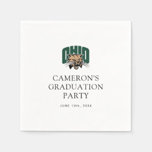 Ohio Bobcats Logo Ohio University Graduation Napkins