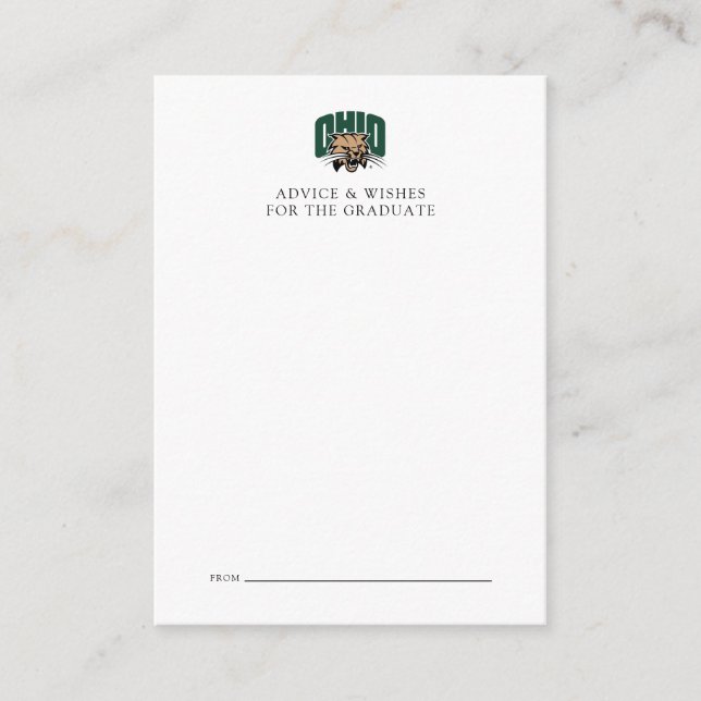 Ohio Bobcats Logo | Ohio University Graduation Note Card (Front)