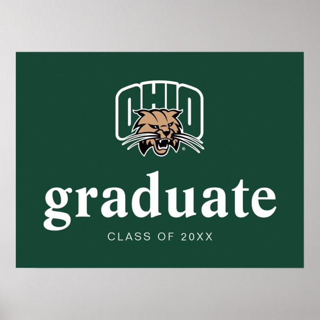 Ohio Bobcats Logo | Ohio University Graduation Poster (Front)