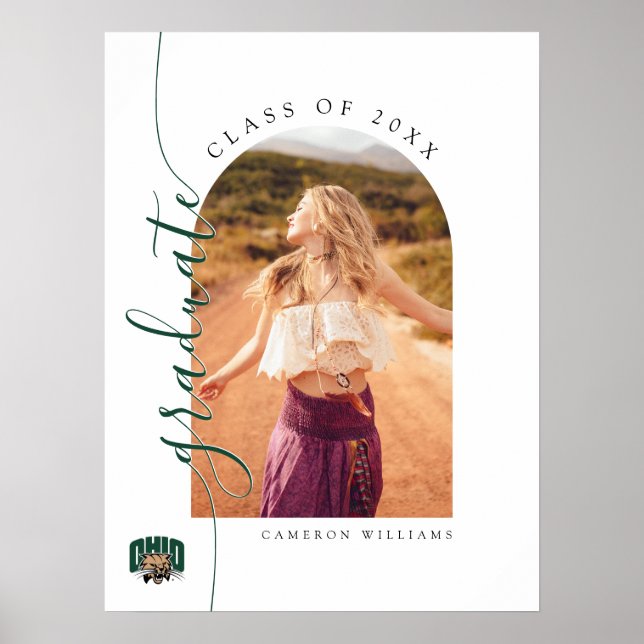 Ohio Bobcats Logo | Ohio University Graduation Poster (Front)