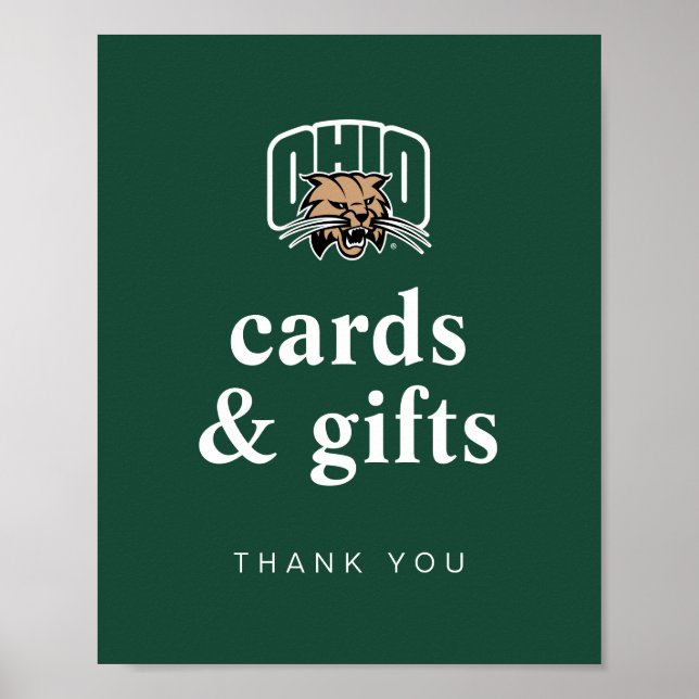Ohio Bobcats Logo | Ohio University Graduation Poster (Front)