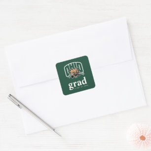 Ohio Bobcats Logo Ohio University Graduation Square Sticker