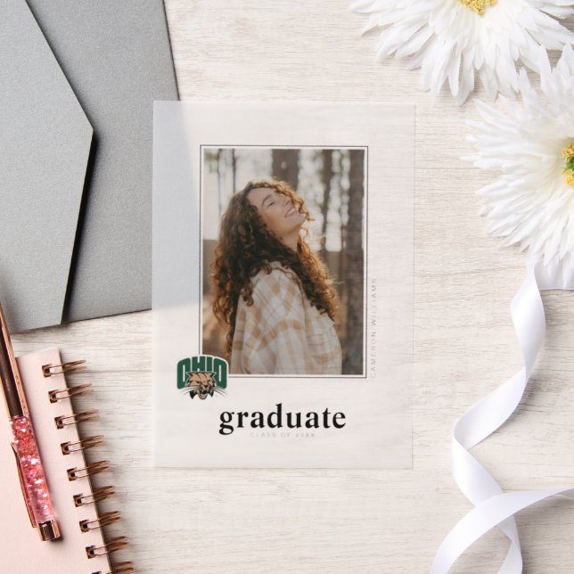 Ohio Bobcats Logo | Ohio University Graduation Vellum Invitations (Wedding)
