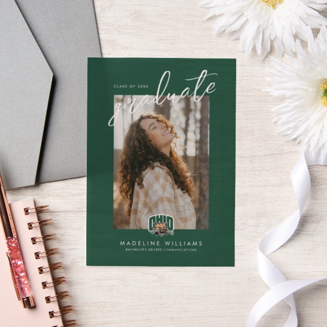 Ohio Bobcats Logo | Ohio University Graduation Vellum Invitations (Wedding)